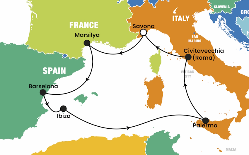 Costa Toscana ile Balear Adaları ve Batı Akdeniz Turu Pegasus ile | İstanbul Çıkışlı | 7 Gece Konaklamalı | 16 Temmuz - 2