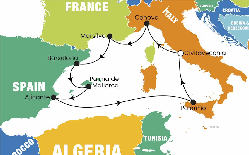 Costa Toscana ile Balear Adaları ve Batı Akdeniz Turu Pegasus ile | İstanbul Çıkışlı | 8 Gece Konaklamalı | 19 Kasım - 2