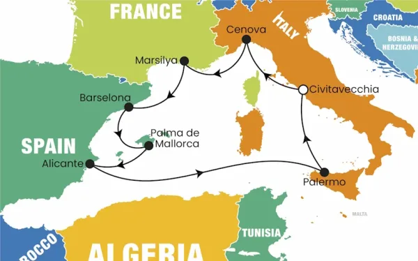 Costa Toscana ile Balear Adaları ve Batı Akdeniz Turu Pegasus ile | İstanbul Çıkışlı | 8 Gece Konaklamalı | 19 Kasım - 2